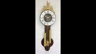 RESTORED Vintage SBS Feintechnik Pendulum Rooster Wall Clock  Item 1252  Adelaide Clocks [upl. by Joacimah]