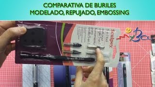 Comparativa buriles para modelado grabado repujado embossing Sets de buriles [upl. by Whatley]