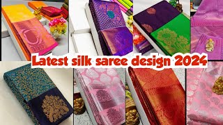 Latest silk saree design 2024Low price saree collectionPongal special saree design 2024 new model [upl. by Anahsak]