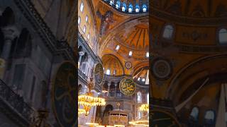 A look inside Hagia Sophia Grand Mosque Full 4K Video in Link shorts istanbul turkey travel [upl. by Sherill]