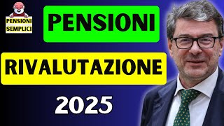 🟨 RIVALUTAZIONE PENSIONI 2025❗️ AUMENTI E BONUS DI GENNAIO 2025❗️ [upl. by Nahsed535]