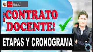 🔴CONTRATO DOCENTE 2024 Cronograma [upl. by Bork]