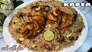 Chicken Kabsa  Arabian Chicken Kabsa Without Oven  Eid Special Kabsa Recipe  Cook With Fem [upl. by Fasto]