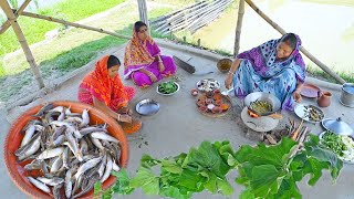 মায়ের হাতে গ্রামের রান্না লাউ পাতা বাটাট্যাংরা মাছের তেলঝললাউ শাকের ঝোল  fish curry recipe [upl. by Joslyn]