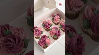 Amazing Cupcake decorating ideas  How to decorate a cupcake  flower buttercream piping technique [upl. by Kendra]