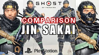 4KENG Comparison JIN SAKAI Ghost of Tsushima Spin Master Vs Figma 112 [upl. by Teillo]