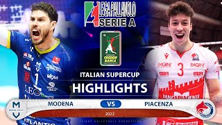 Highlights  Modena vs Piacenza  Italian Super Cup 2022 [upl. by Alberta]