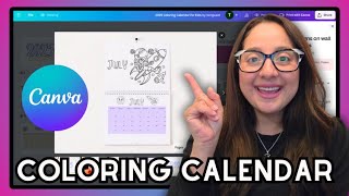 Create a Calendar in Canva COLORING with a Twist Tutorial [upl. by Annora529]