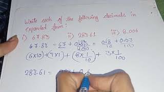 How to Write Expanded Form of Numbers amp Decimal number Expanded Form with Decimals  5th Grade Math [upl. by Suzanne]