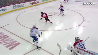 Jesper Bratt scores a goal against the Montréal Canadiens [upl. by Ganley]