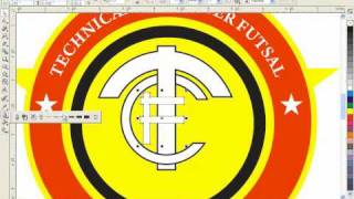 TUTORIAL CorelDRAW X3 membuat Logo TCFmp4 [upl. by Nnod596]