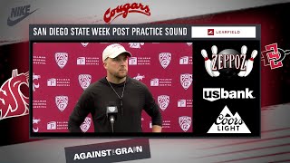 WSU Football quotTrust his Eyes Deliver the Ballquot  OC Ben Arbuckle SDSU Week Presser  102324 [upl. by Upton698]