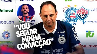 quot TEMOS UMA CONVICÇÃO E VOU SEGUIR quot😡 COLETIVA DE ROGERIO CENI  BAHIA 1 X 1 VITORIA [upl. by Merras]