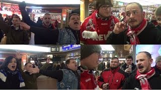 DFBPokal HSV vs 1FC Köln  Fans lautstark im Hbf Hamburg [upl. by Quigley]