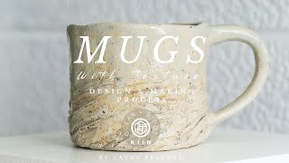 Making mugs with texture pottery tutorial and design inspiration [upl. by Akiem]