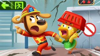 Earthquake Safety  Safety Cartoon  Detective Cartoon  Kids Cartoon  Sheriff Labrador [upl. by Thayer290]