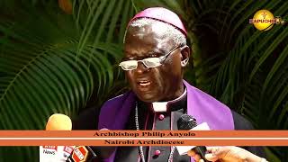 His Grace Philip Anyolo thanking God for the gift of new Bishops in Nairobi Archdiocese [upl. by Neb]