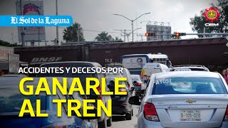 Accidentes y decesos por ganarle al tren [upl. by Willamina]