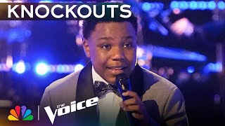 Jaukeem Fortsons Performance of quotGod Only Knowsquot Blows the Coaches Away  The Voice Knockouts  NBC [upl. by Kenn]