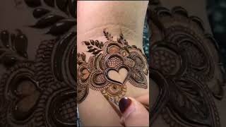 Heart shape design for hand creativehenna arabic mehendidesign youtubeshorts shortsvideo [upl. by Hashim]