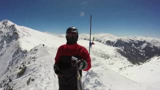 Skiing Arapahoe Basin North Pole 1st Chute [upl. by Nylarak353]