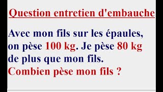 50 des candidats ont donné une mauvaise réponse  question entretien dembauche [upl. by Attennaj]