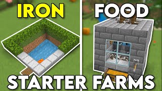 8 Starter Farms YOU NEED Minecraft Bedrock 1 20 [upl. by Eelinej]