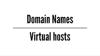 Che differenza cè tra Nomi di Dominio e Virtual Hosts [upl. by Norrehc]