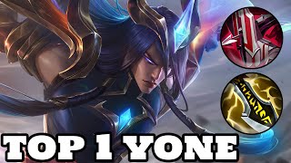 Wild Rift Yone  Top 1 Yone Dawnbringer Yone Skin Gameplay Rank [upl. by Yenahc623]