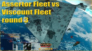 Assertor Fleet vs Viscount Fleet  Star Wars Empire at War [upl. by O'Connor808]