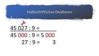 Video Halbschriftliches Dividieren mit großen Zahlen [upl. by Llohcin67]