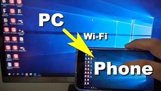 Mirror PC display to Smartphone Phone as touchpad Spacedesk WiFi [upl. by Neeli]