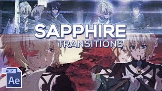 sapphire transition effects  after effects edit tutorial [upl. by Ahsauqal]