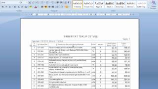 Birim Fiyat Teklif Cetveli Kısa Anlatım  Oska Yazılım [upl. by Kei]