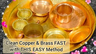 తోమేపనిలేకుండా Brass Cleaning Solution  Copper  Homemade DIY Solution  Just Dip amp Wash [upl. by Dickie]