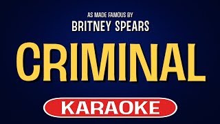 Criminal Karaoke Version  Britney Spears [upl. by Enitsugua]