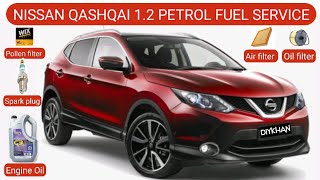 Nissan Qashqai Full Service  Air Filter Oil Filter Pollen Filter Spark Plugs and Oil Change [upl. by Hanikas674]