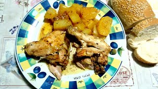 Pollo al forno con patate ricetta [upl. by Vasti897]