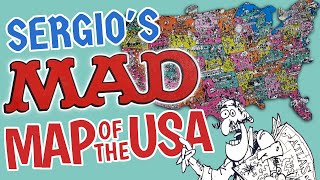 MAD Magazine Map of the USA by Sergio Aragonés [upl. by Ielak783]