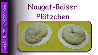 Plätzchen Rezept  Baiser nougat plätzchen Rezept  Backanleitung von HomeBackDE [upl. by Bryner]