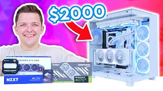 Awesome 2000 Gaming PC Build 2023 😁 WhiteThemed Build w Benchmarks [upl. by Acie]