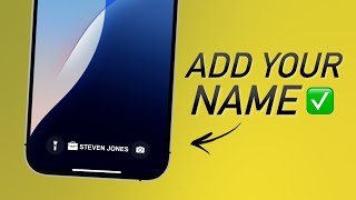 How To Add Your Name On iPhone Lock Screen [upl. by Hessler]