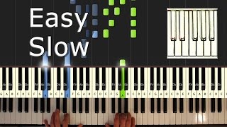 Adele  Someone Like You  Piano Tutorial Easy SLOW  how to play synthesia [upl. by Minne]