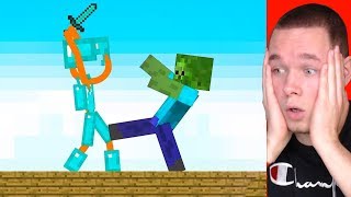 MINECRAFT vs ANIMATION STRICHMÄNNCHEN KAMPF [upl. by Ellerahc]