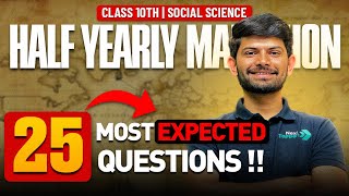 Social Science  25 Most Expected Questions 🔥  Half Yearly Exams  Digraj Singh Rajput [upl. by Fanning983]