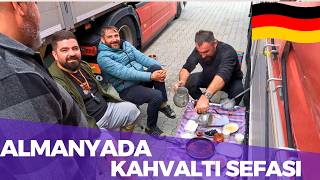 Almanyada gizemli çift bana yardım etti  serpme kahvaltı keyfi \ TIR VLOG [upl. by Tansy]