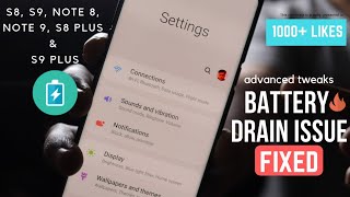 Fix Samsung One UI Battery Drain Issue in S8 S9 S10 S20 Note 9 Note 10 Note 20 [upl. by Christi687]