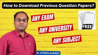 How to Download Previous Question Papers [upl. by Emyam]