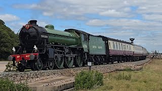 61396hauls the heavilydelayed service past Dawlish Warren [upl. by Xymenes677]