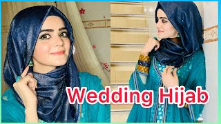 How To Do Hijab Styles For Wedding  Hijab With Earrings  Hijab Tutorial 2020  Dietitian Aqsa [upl. by Nialb]